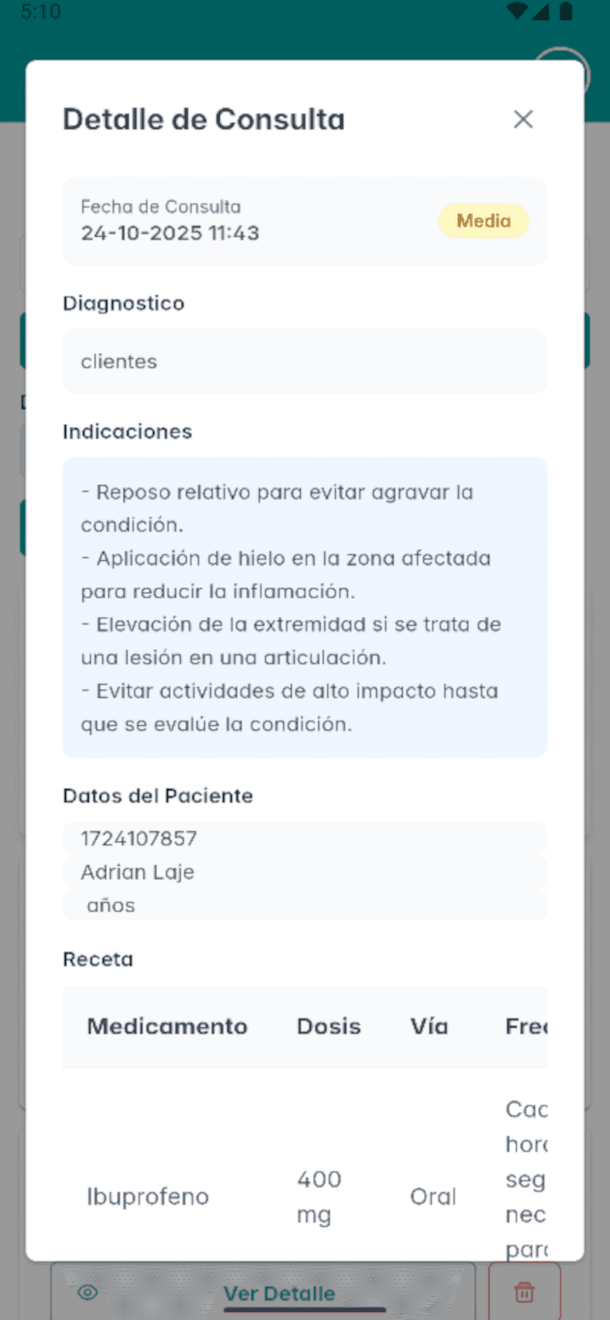 Recibe las sugerencias de medicamentos e indicaciones